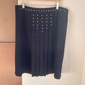 Relativity studded pleated black skirt Size XL